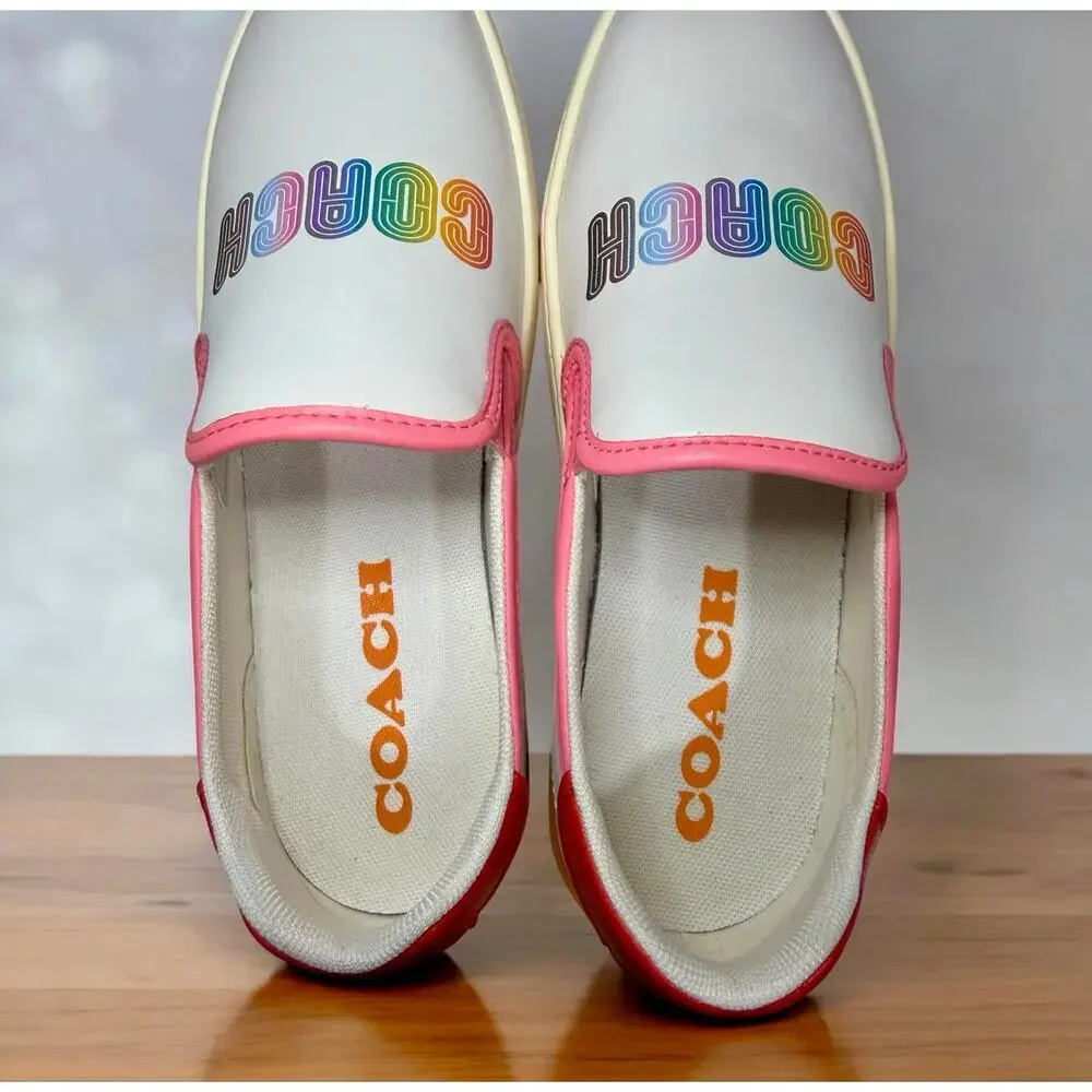 NWT Coach CA452 Wells Leather Slip-On Sneaker Size 7.5B